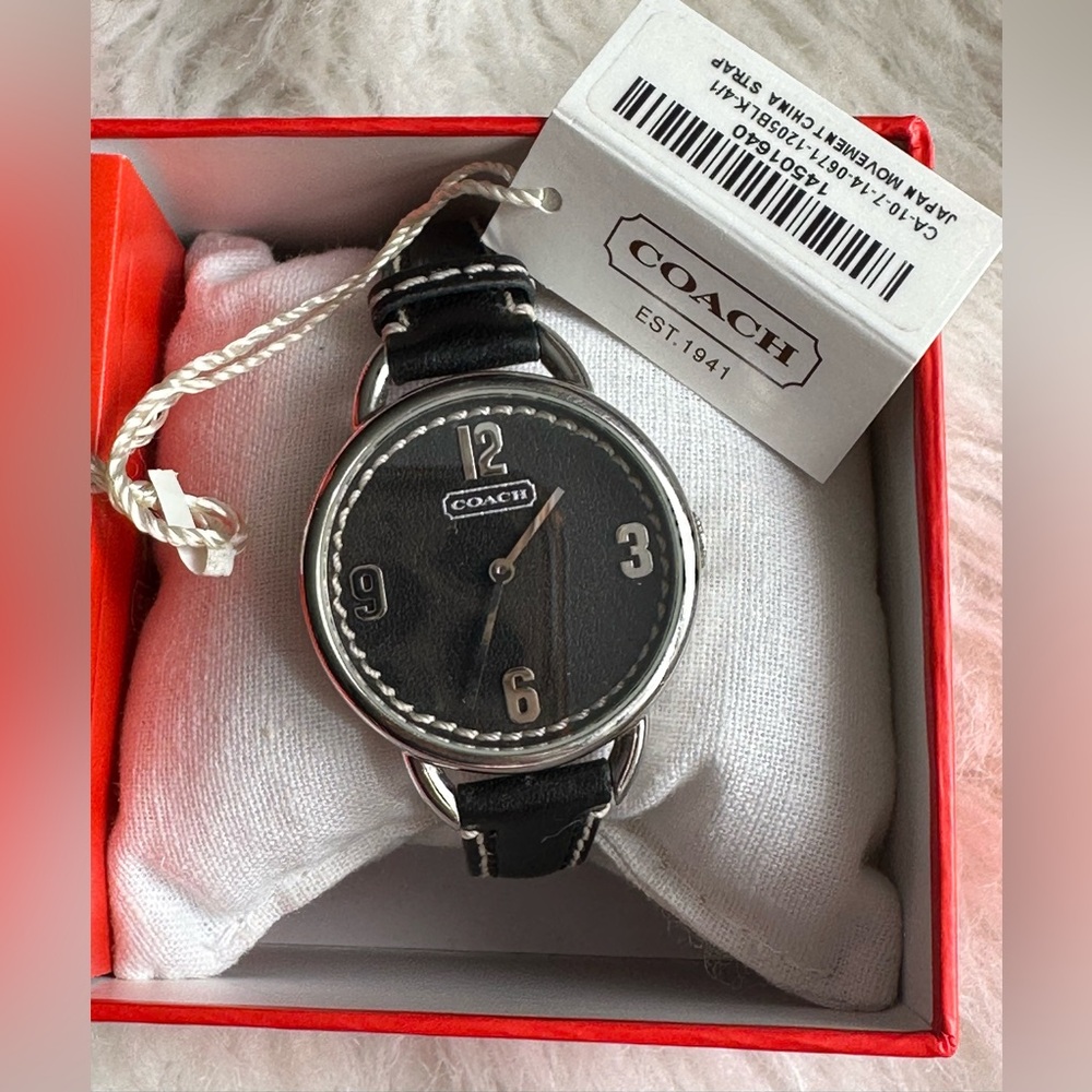 Coach Classic Black Leather Watch
